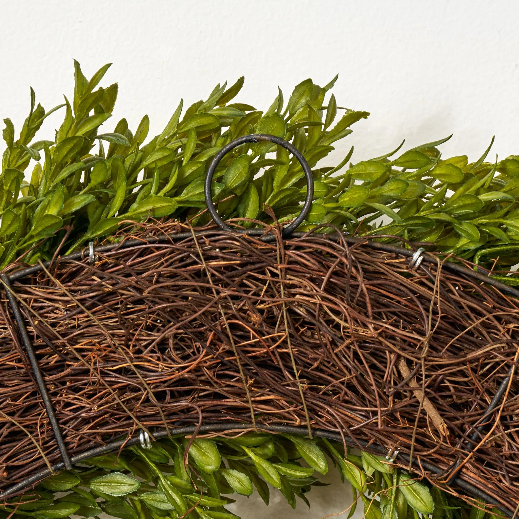 Realistic Boxwood Everyday All Seasons 24" Outdoor Greenery Christmas Wreath - 5 Holiday Bow Options