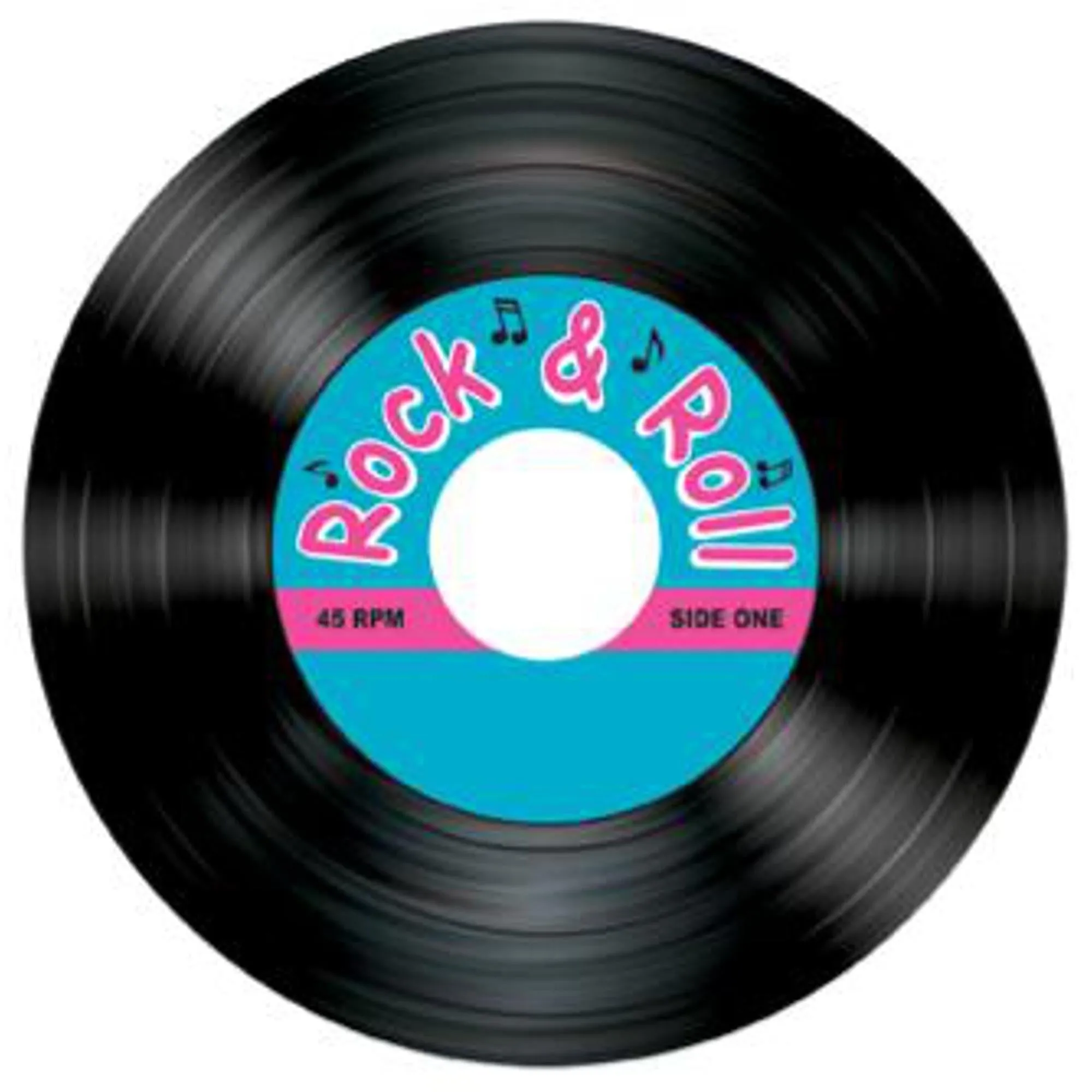 Rock & Roll Vinyl Coasters (Set Of 8, 3.5")