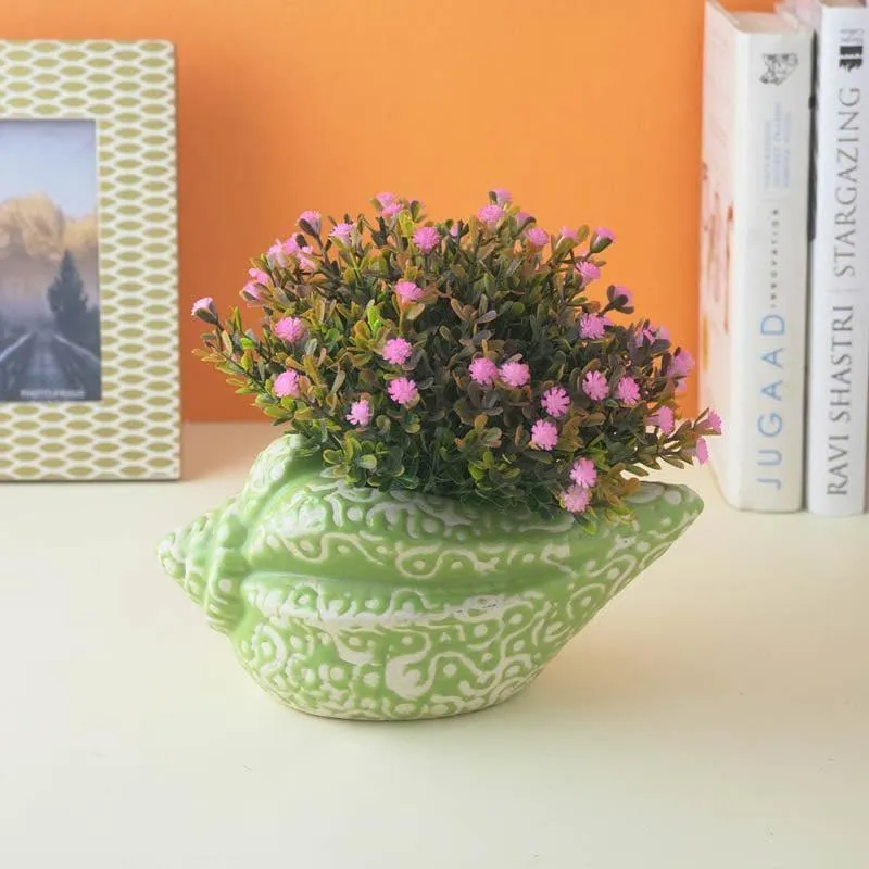 Sea Shell Planter - Green