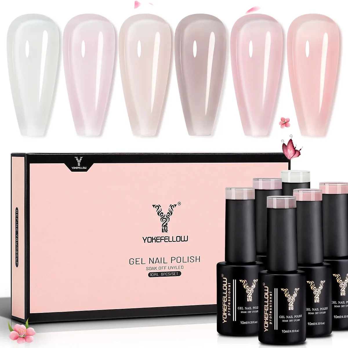 Sheer Pastel Gel Nail Polish Kit