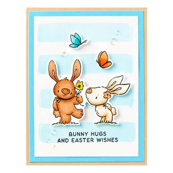 Simon Hurley create. Clear Stamps 6"X9" Easter Bunnies*