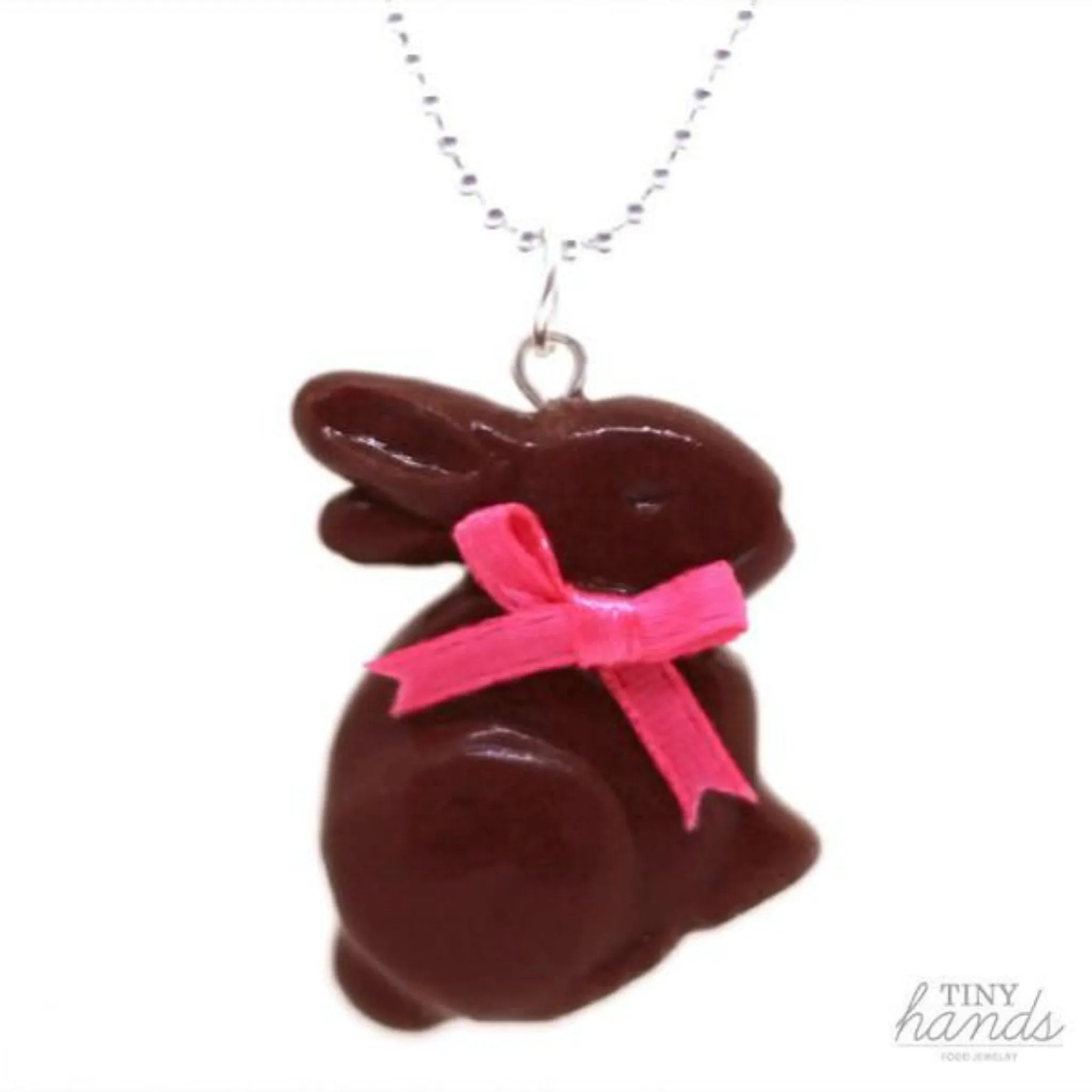 Tiny Hands Scented Chocolate Bunny Necklace