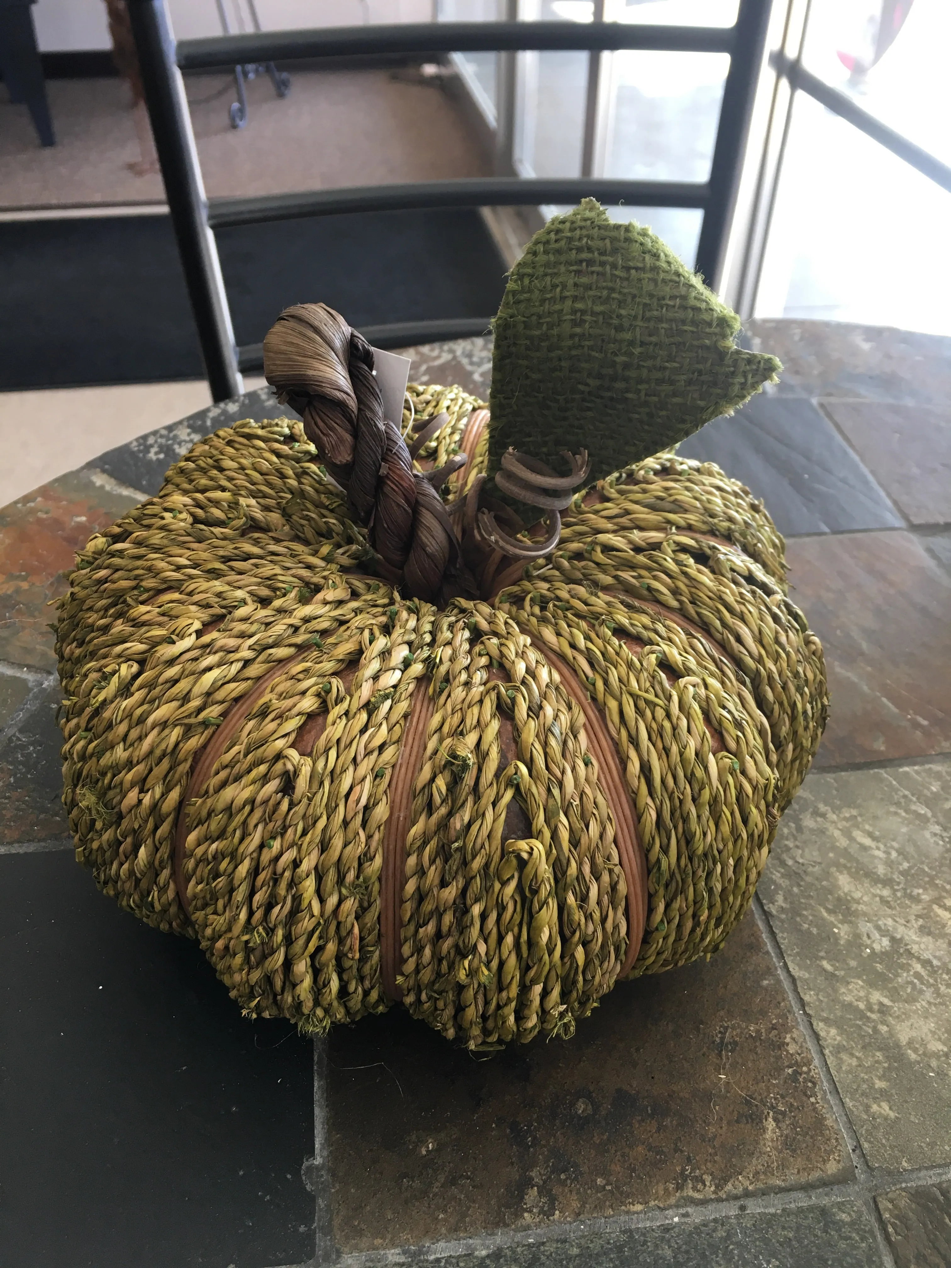 Twine Burlap Pumpkin