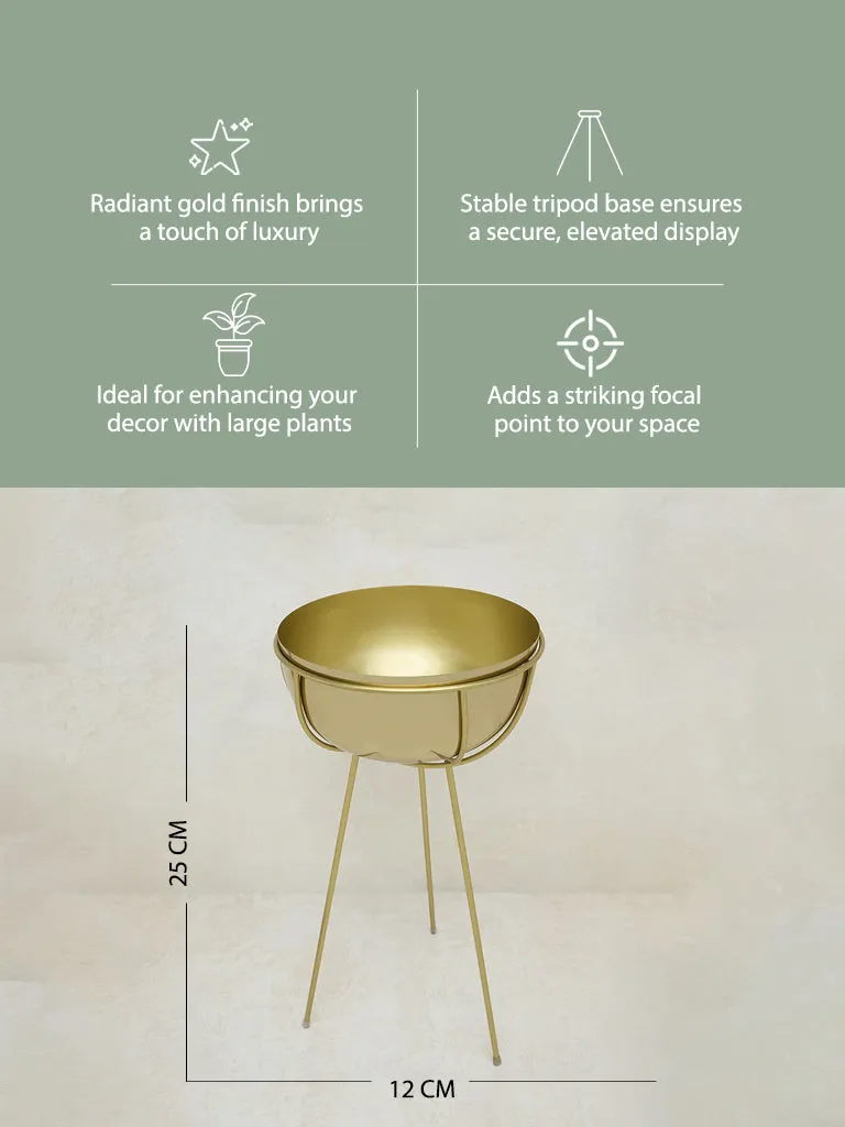 Westside Home Gold Tripod Planter- Large
