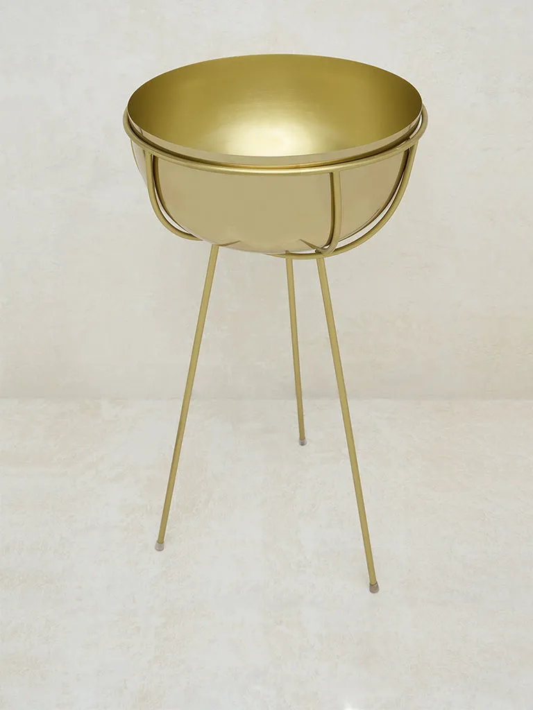 Westside Home Gold Tripod Planter- Large